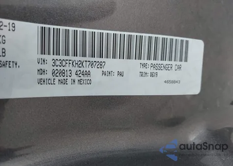 2019 Fiat 500 Pop from USA, damaged, VIN 3C3CFFKH2KT707287